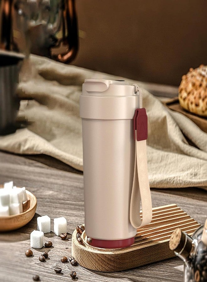 KitchEase Insulated Vacuum Coffee Tumbler | Smart Touch Temperature Display | 420 ML Flask with 6-Hour Temperature Lock-in Technology - (Stone Beige) - Image 5